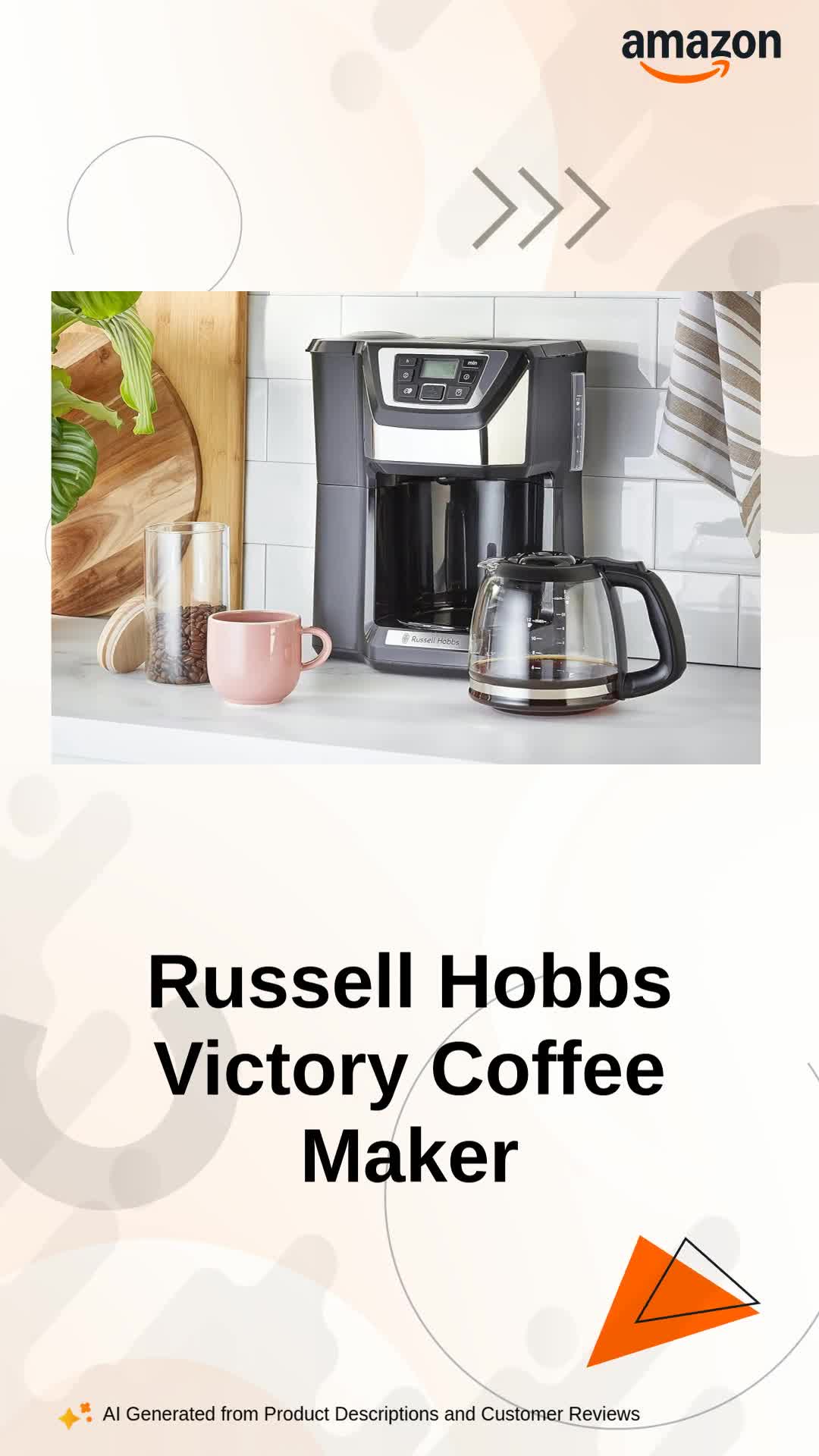 Russell Hobbs コーヒーメーカー　ドリテックミキサー　セット Buy Russell Hobbs Victory Grind & Brew Coffee Maker With Digital